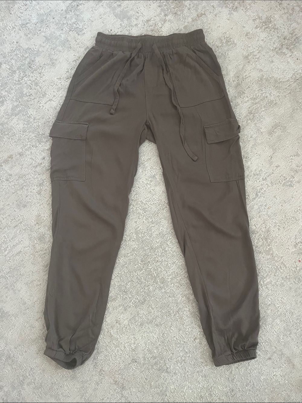 Olive Green Cargo Jogger Pants